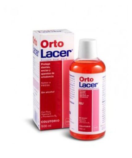 OrtoLacer Strawberry Mouthwash 500 Ml.