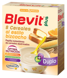 Papilla Plus 8 Cereal Duplo with Cake and Orange