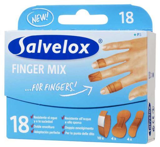 Salvelox Finger Mixed Dressings Fingers 18 Uds