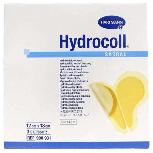 Hartmann Hydrocoll Sacrall dressing 12x18 cm 3 Units