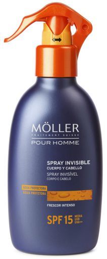 Pour Homme Spray Invisible Cuerpo y Cabello SPF 15 200 ml