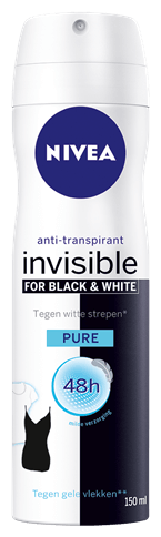 Invisible Black & White Antiperspirant Spray Pure
