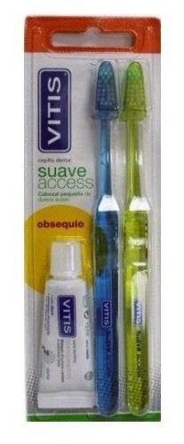 Vitis Access Soft Toothbrush Duplo + Toothpaste 15 ml