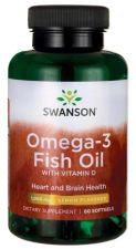 Omega 3 Fish Oil with Vitamin D 60 Softgels