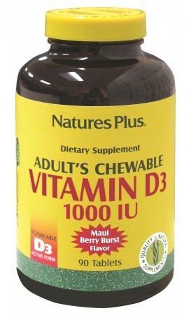 NaturesPlus Vitamin D3 1000 Iu 90 Chewable Tablets