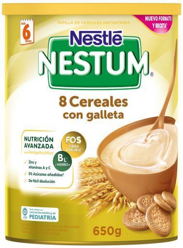 Nestum porridge 8 Cereals with biscuit 6 Months 650 gr