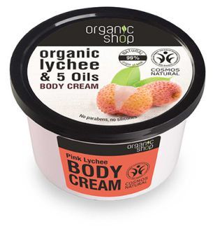 Organic Shop Lychee Body Cream and Organic Oils 250 ml