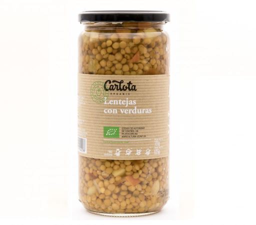 Carlota Organic Organics lentils with vegetables 720 gr 12 units