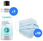 Pack 10 Masks + Hydroalcoholic Gel 500 ml Pack 10 Masks + Hydroalcoholic Gel 500 ml