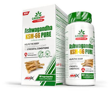 Greenday&reg;Provegan Ashwagandha Ksm-66 Pure 60 Capsules