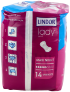 Lady Pad Maxi Night 6 Drops 14 Units