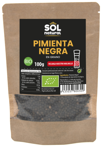 Organic Black Pepper Grain 100 gr