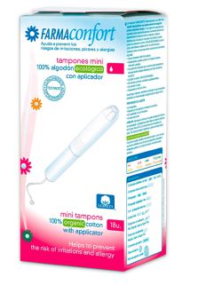 Bio Mini Cotton Tampons with Applicator, 18 Count