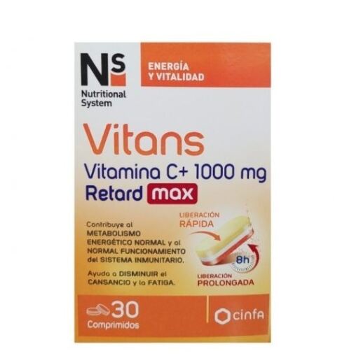 Ns Nutritional System Ns Vitans Vitamin C+ 1000 Mg Retard Max 30 Capsules