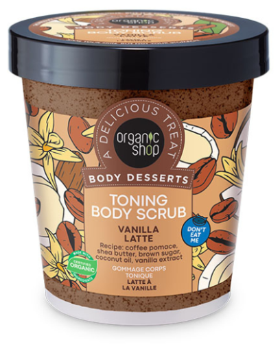 Organic Shop Latte Vanilla Toning Body Scrub 450 ml