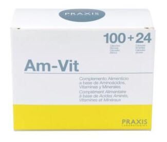Laboratorios Praxis Am-Vit (Aminoac.+Vit+Minerals+Oligoel) 100+24 Tablets