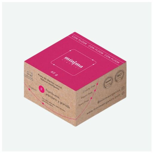 M&iacute;nima Organics Children's Toothpaste with Raspberry and Fluoride 60 g