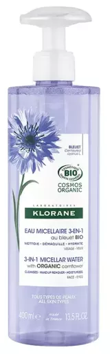 Klorane Cornflower Bio Micellar Cleansing Water 400 ml