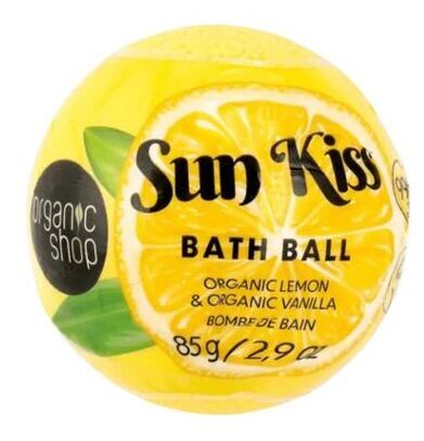 Organic Shop Sun Kiss Lemon and Vanilla Bath Bomb 85 gr