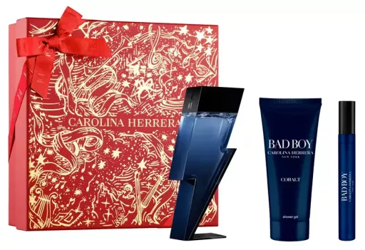 Carolina Herrera Bad Boy Cobalt 3-Piece Case